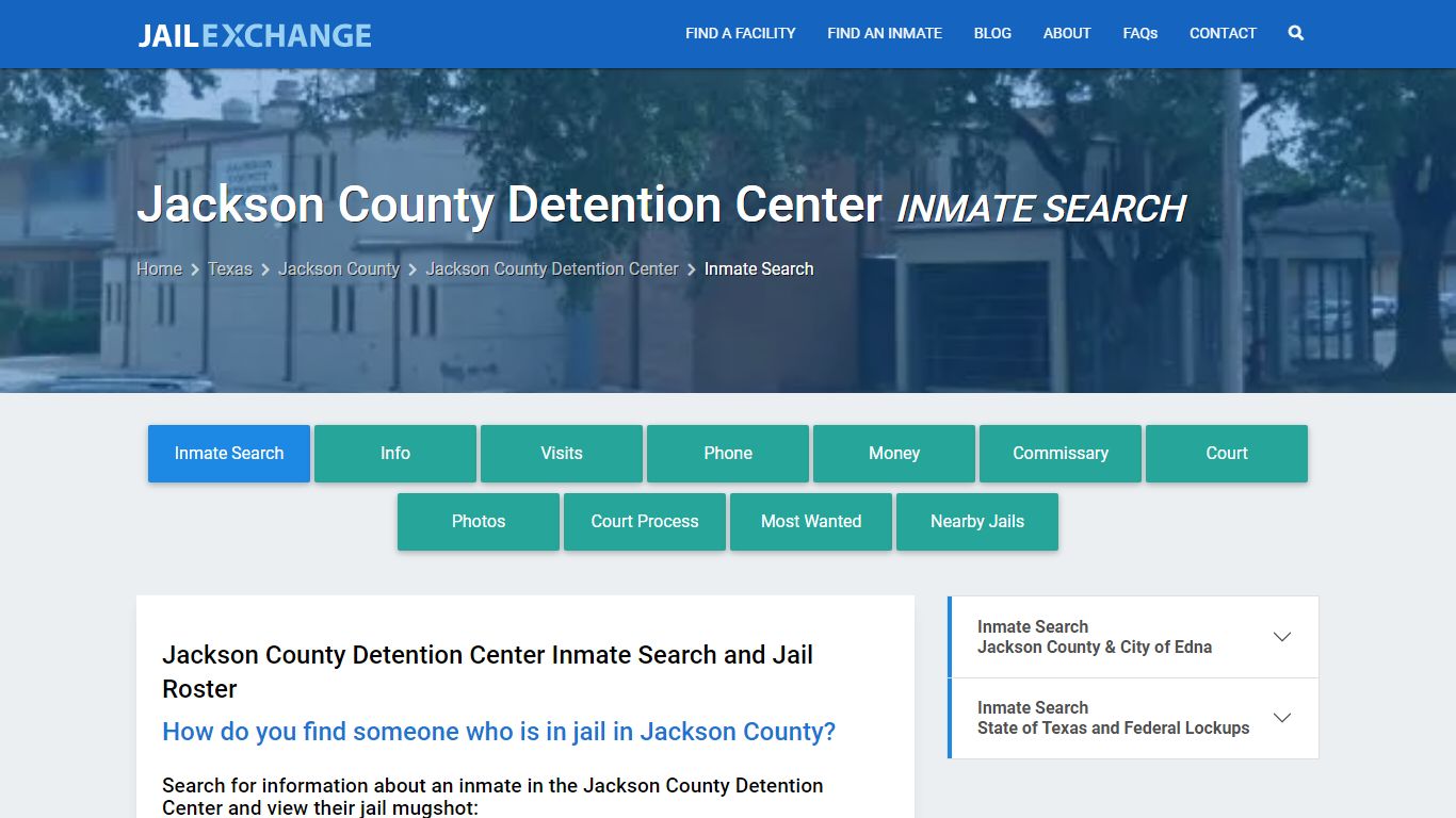 Jackson County Detention Center Inmate Search - Jail Exchange